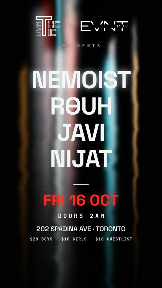 Flyer — SYN/TO × EVNT 202, 16 Oct 2026