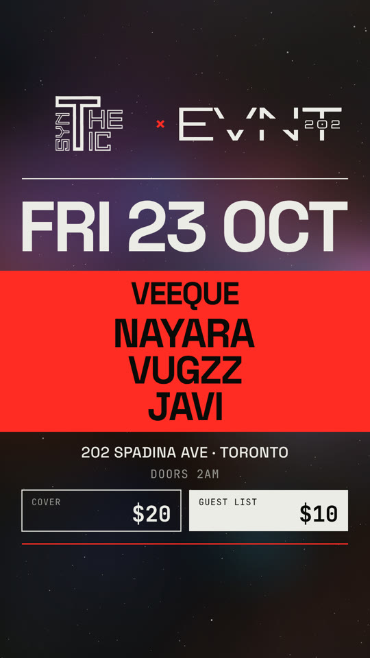 Flyer — SYN/TO × EVNT 202, 23 Oct 2026
